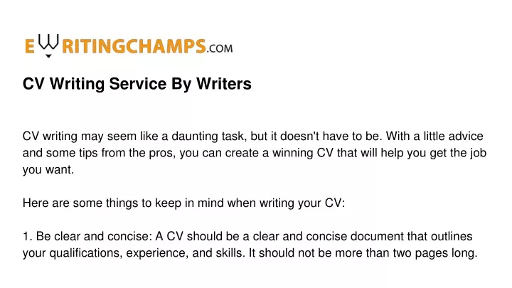 cv writing service by writers