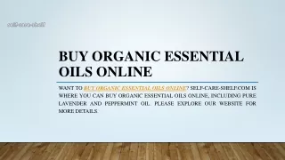 Buy Organic Essential Oils Online | Self-care-shelf.com