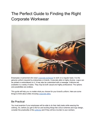 the perfect guide to finding the right corporate