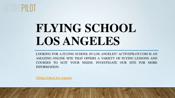 flying school los angeles