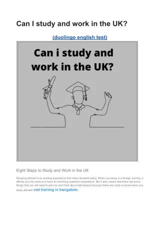 can i study and work in the uk