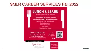 Rutgers SMLR Alumni Lunch & Learn 11/2/22