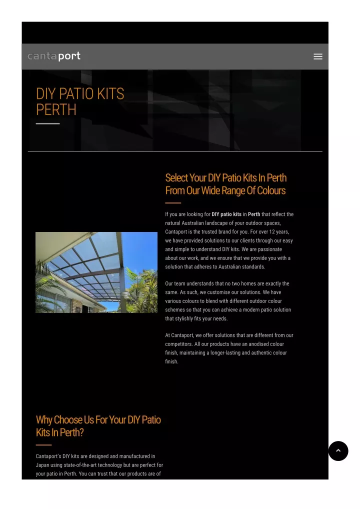 diy patio kits perth