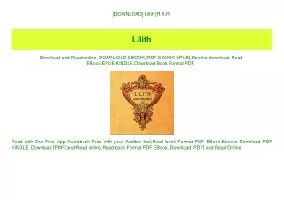 [DOWNLOAD] Lilith [R.A.R]