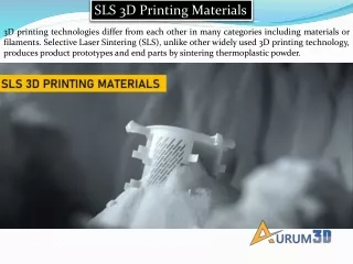 SLS 3D Printing Materials - Aurum3D