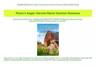 [DOWNLOAD] Porter's Angel Harvest Ranch Summer Romance [PDF EBOOK EPUB]