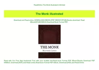 ReadOnline The Monk illustrated Unlimited