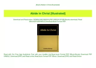 [Best!] Abide in Christ [Illustrated] (READ PDF EBOOK)