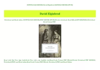 DOWNLOAD EBOOK David Elginbrod [KINDLE EBOOK EPUB]
