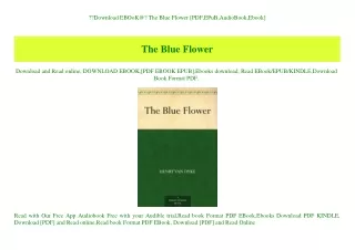 Download EBOoK@ The Blue Flower [PDF EPuB AudioBook Ebook]