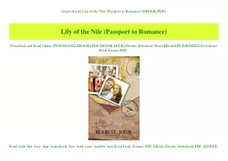 [read ebook] Lily of the Nile (Passport to Romance) [EBOOK PDF]