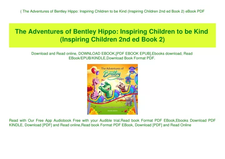 the adventures of bentley hippo inspiring