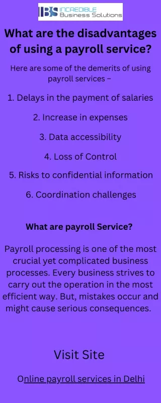 what are the disadvantages of using a payroll