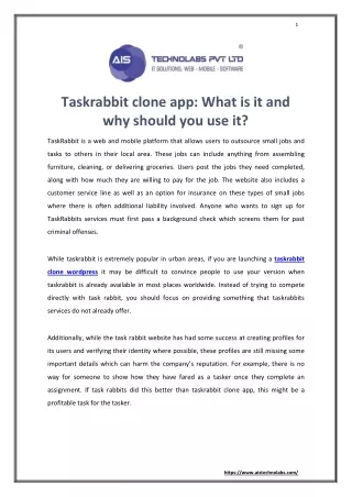 Taskrabbit clone app: What is it and why should you use it?