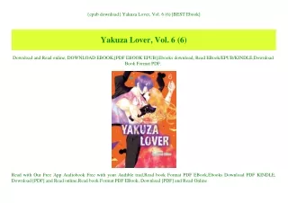 {epub download} Yakuza Lover  Vol. 6 (6) [BEST Ebook]
