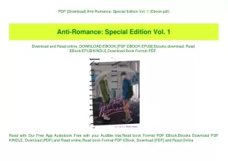 PDF [Download] Anti-Romance Special Edition Vol. 1 (Ebook pdf)