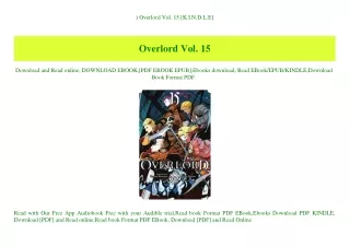 overlord vol 15 k i n d l e