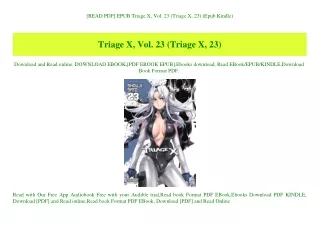 [READ PDF] EPUB Triage X  Vol. 23 (Triage X  23) (Epub Kindle)