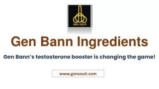 gen bann ingredients