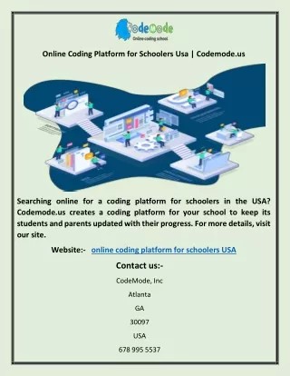 online coding platform for schoolers usa codemode