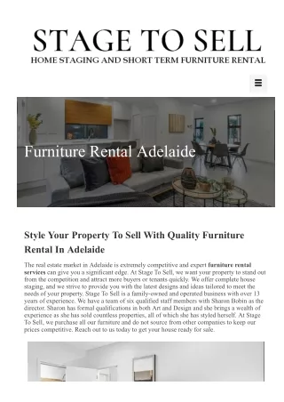 Furniture Rental Adelaide