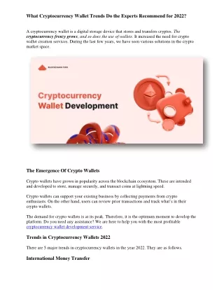 what cryptocurrency wallet trends do the experts