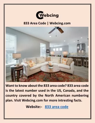 833 Area Code | Webcing.com