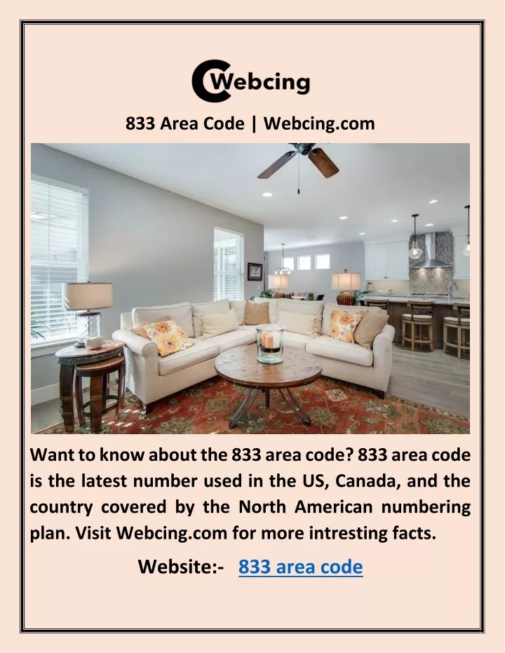 833 area code webcing com