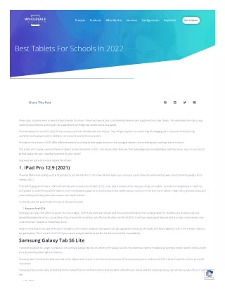 Best Tablets For Schools In 2022