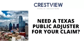 Public Adjuster Texas - Crestview Public Adjuster
