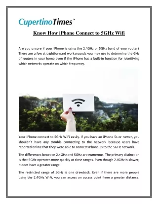 iPhone Connect to 5GHz Wifi