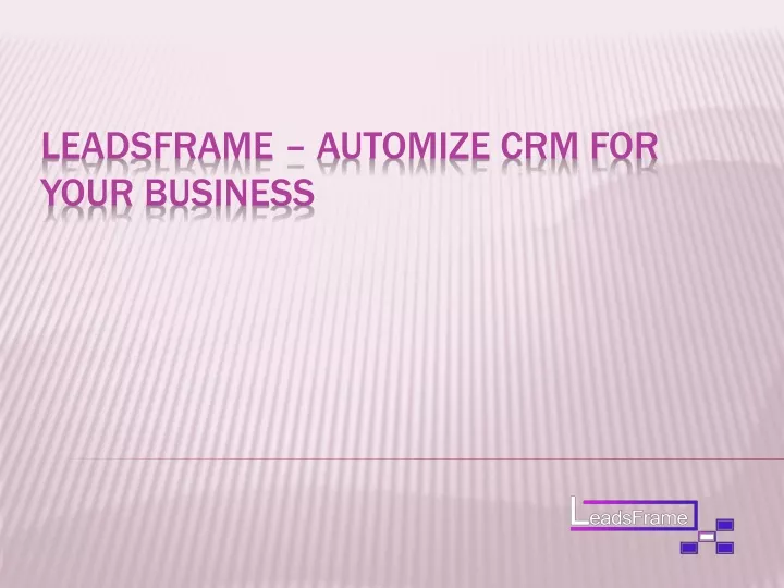 leadsframe automize crm for your business