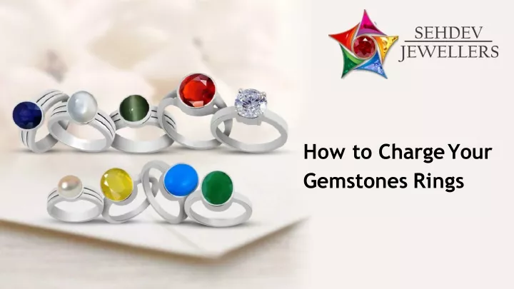 how to charge your gemstones rings