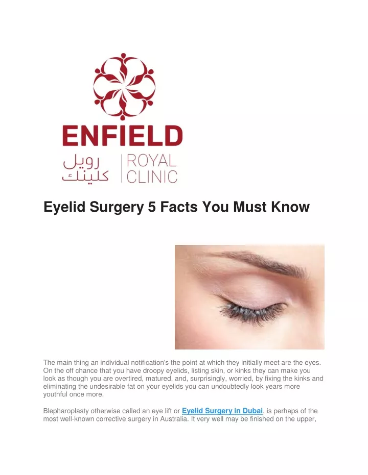 eyelid surgery 5 facts you must know