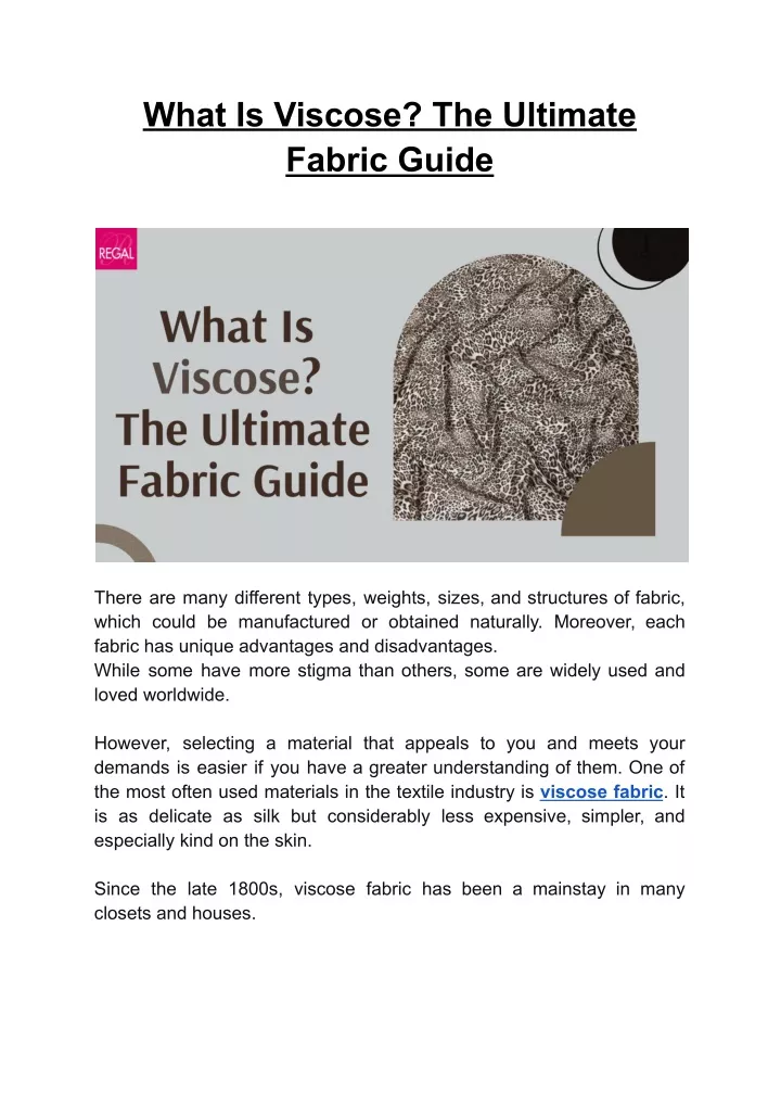 what is viscose the ultimate fabric guide
