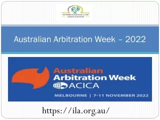 Australian Arbitration Week – 2022