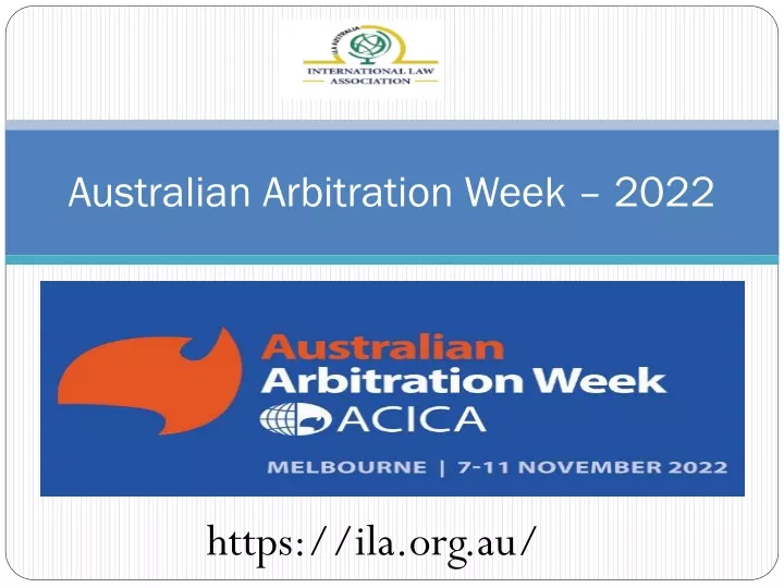 australian arbitration week 2022