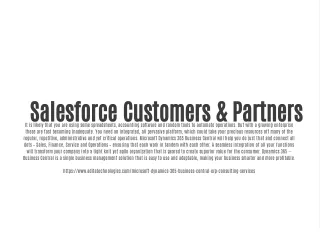 Salesforce Customers & Partners
