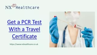 Get a PCR test with a travel certificate