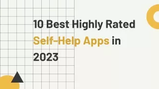10 best highly rated self help apps in 2023