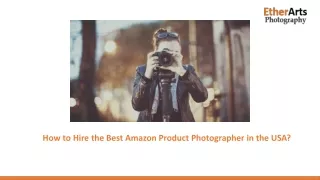 Hire the Best Amazon Product Photographer USA
