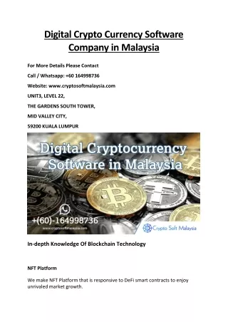 digital crypto currency software company
