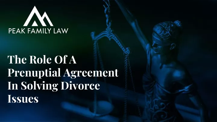 the role of a prenuptial agreement in solving