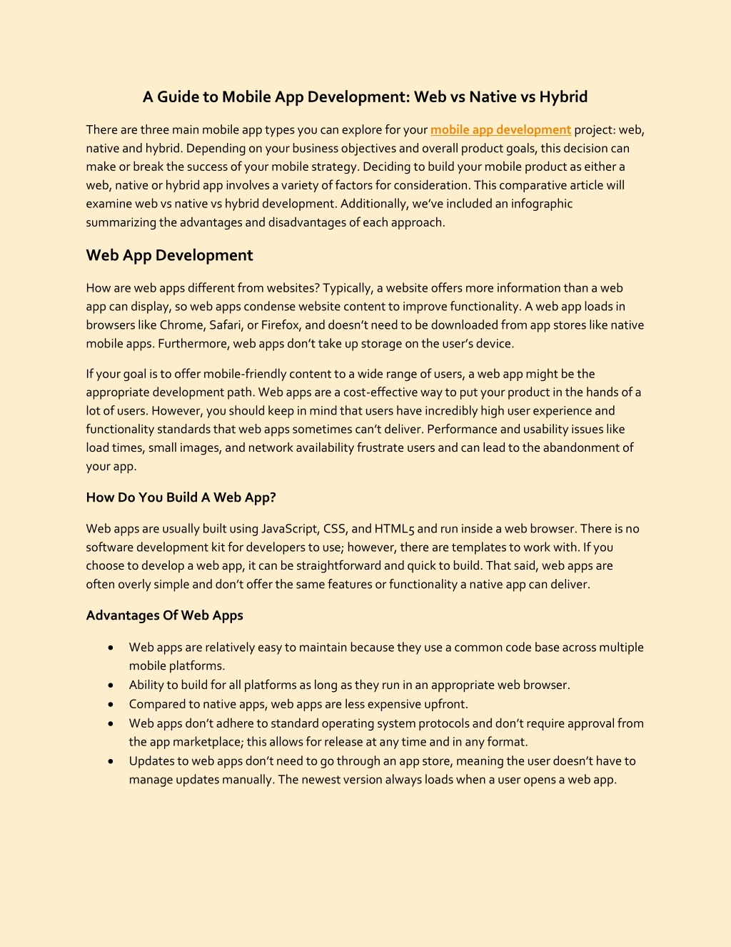 PPT - A Guide to Mobile App Development - Web vs Native vs Hybrid ...