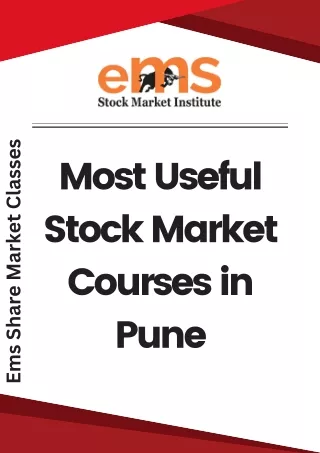 Most Useful Stock Market Courses in Pune