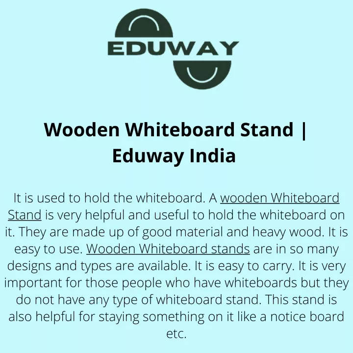 wooden whiteboard stand eduway india