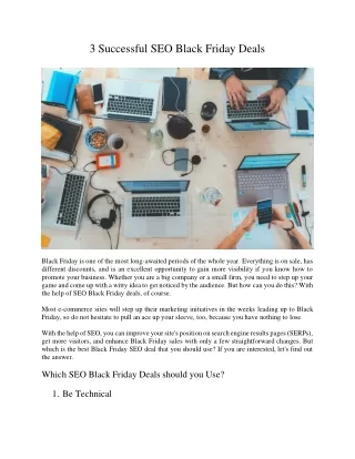 3 successful seo black friday deals