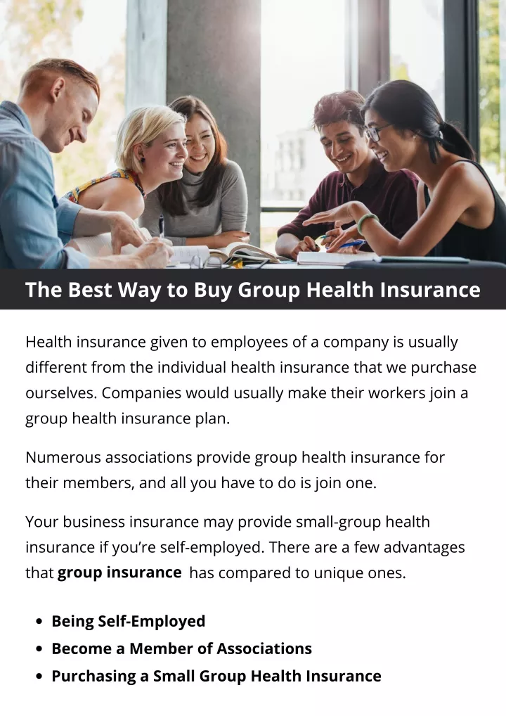 the best way to buy group health insurance