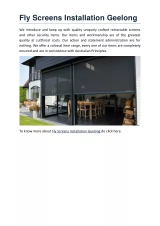 fly screens installation geelong