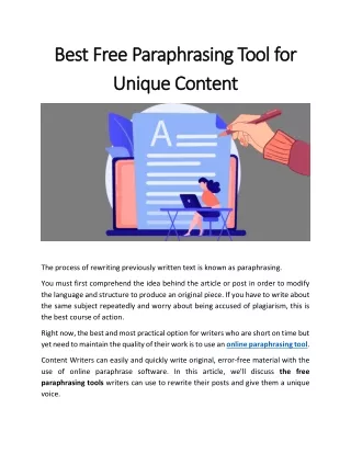 best free paraphrasing tool for best free